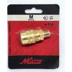 Adv Milton M Style 1/4” NPT S-716 Coupler Durable & High-Performance Air Fitting